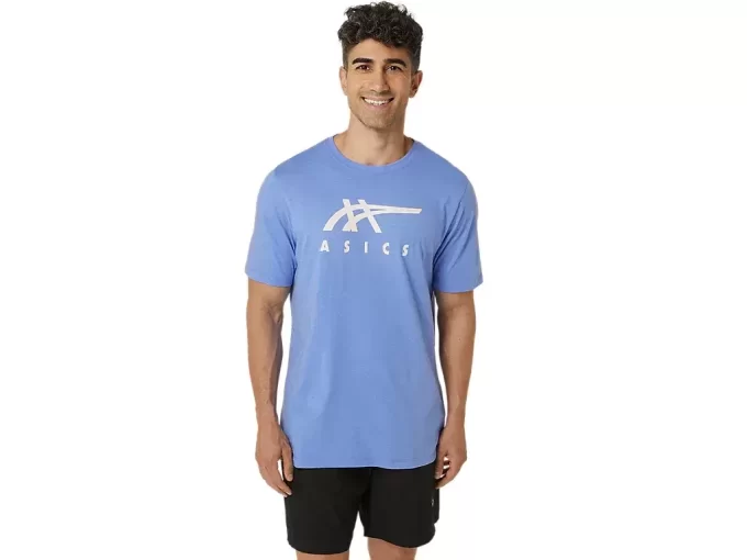 ASICS GESTREIFTES KURZARM-T-SHIRT