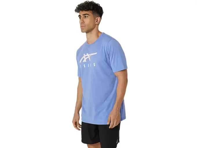 ASICS GESTREIFTES KURZARM-T-SHIRT