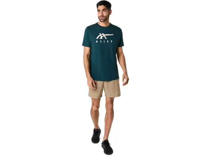 ASICS GESTREIFTES KURZARM-T-SHIRT