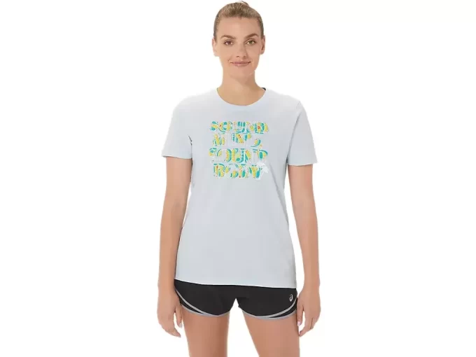 ASICS HIBISCUS SLOGAN CREW FÜR DAMEN