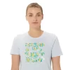 ASICS HIBISCUS SLOGAN CREW FÜR DAMEN