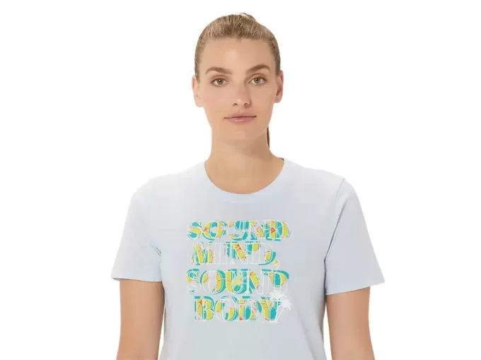 ASICS HIBISCUS SLOGAN CREW FÜR DAMEN