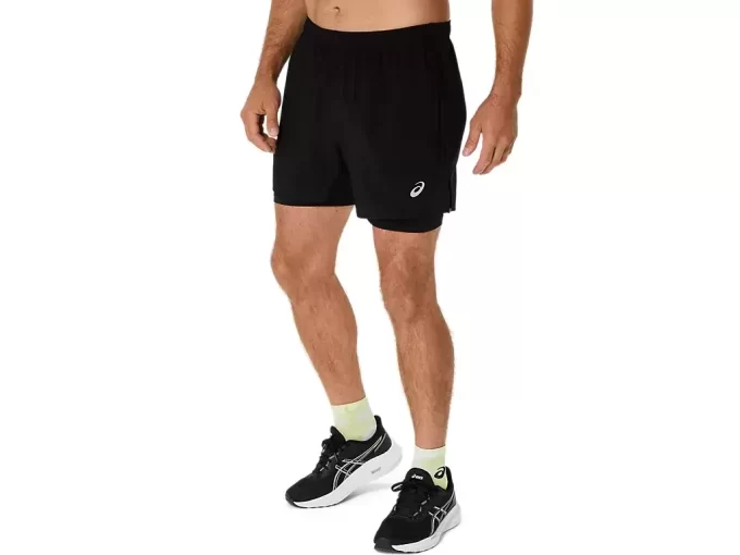 ASICS SILBERNE 2N1 5IN KURZE