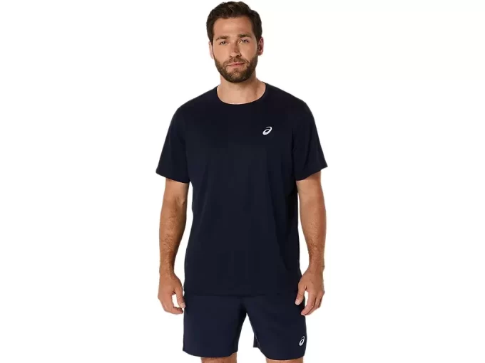 ASICS SILBERNES KURZARM-OBERTEIL