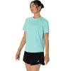 ASICS SILBERNES KURZARM-OBERTEIL