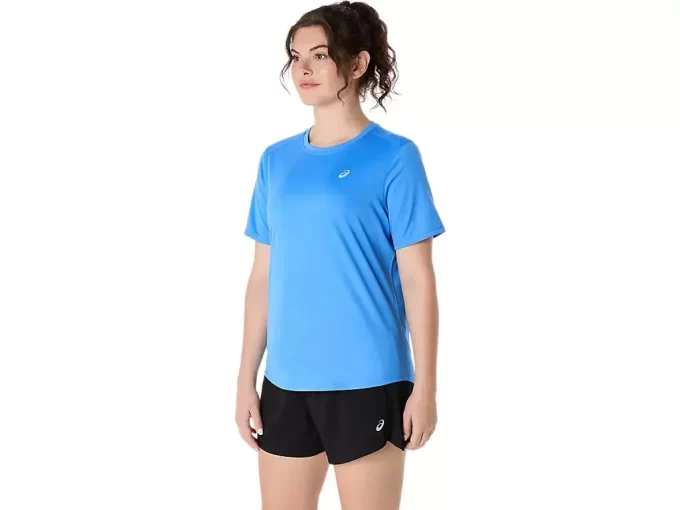 ASICS SILBERNES KURZARM-OBERTEIL
