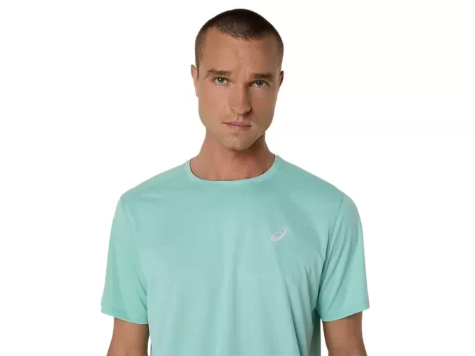 ASICS SILBERNES KURZARM-OBERTEIL