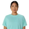 ASICS SILBERNES KURZARM-OBERTEIL