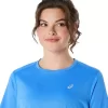 ASICS SILBERNES KURZARM-OBERTEIL
