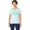 DAMEN-KURZARM-T-SHIRT MIT V-AUSSCHNITT „EST 1977“