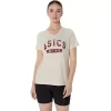 DAMEN-KURZARM-T-SHIRT MIT V-AUSSCHNITT „EST 1977“