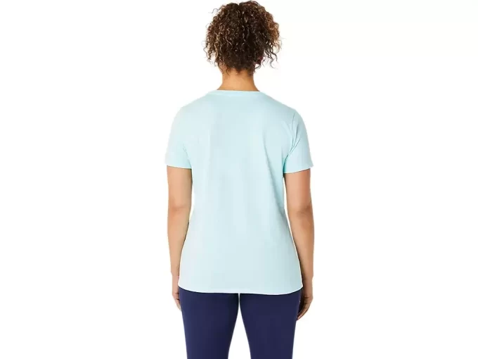 DAMEN-KURZARM-T-SHIRT MIT V-AUSSCHNITT „EST 1977“