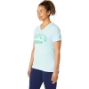 DAMEN-KURZARM-T-SHIRT MIT V-AUSSCHNITT „EST 1977“