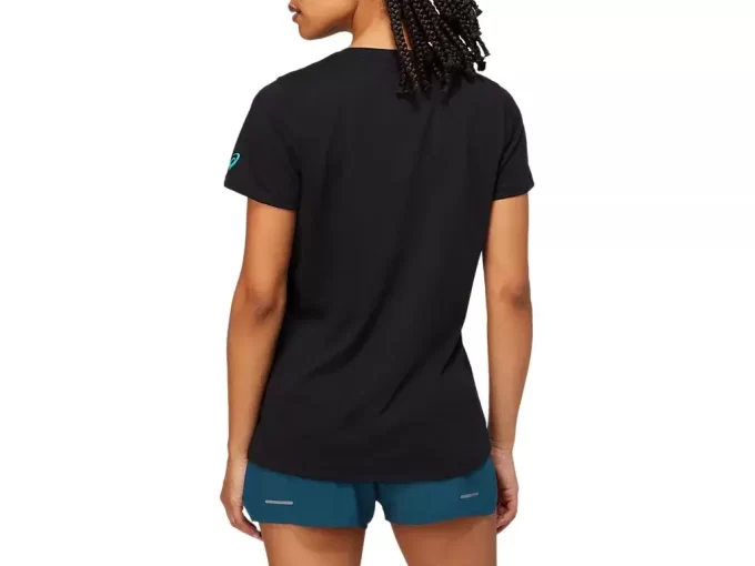 DAMEN-KURZARM-T-SHIRT MIT V-AUSSCHNITT „EST 1977“