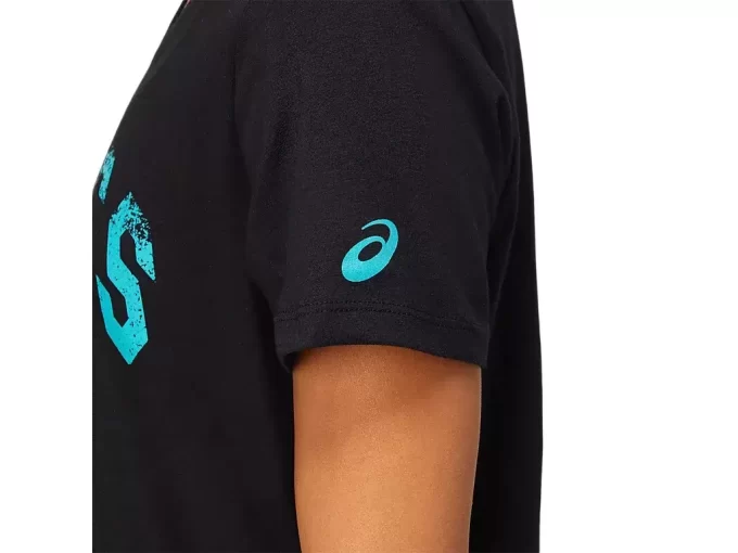 DAMEN-KURZARM-T-SHIRT MIT V-AUSSCHNITT „EST 1977“