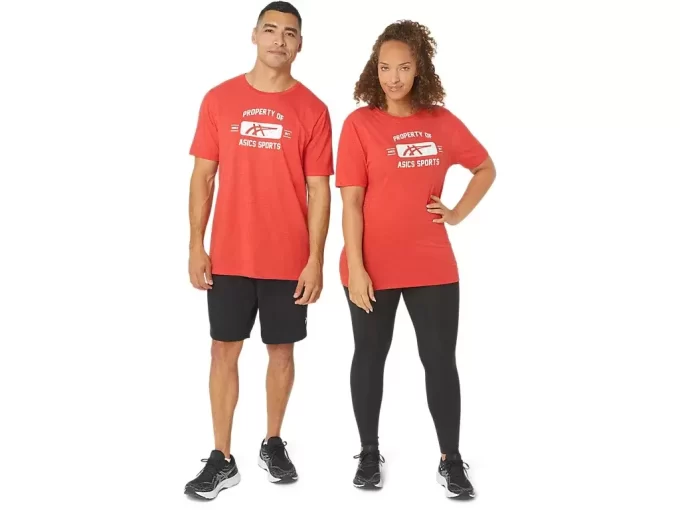 KURZARM-SPORT-T-SHIRT „PROPERTY OF ASICS“
