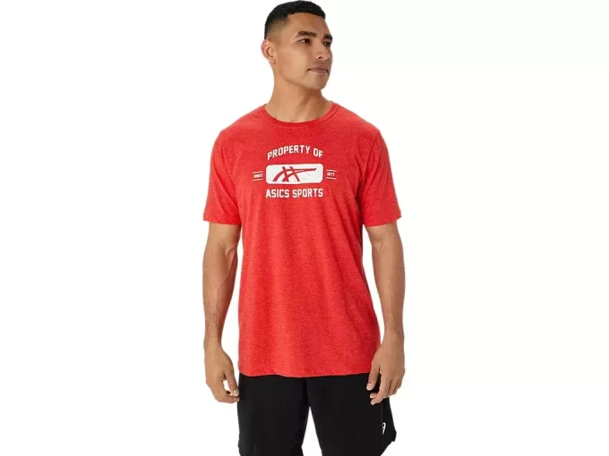 KURZARM-SPORT-T-SHIRT „PROPERTY OF ASICS“