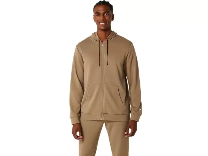 SWEAT-KAPUZENPULLOVER MIT DURCHGEHENDEM REISSVERSCHLUSS