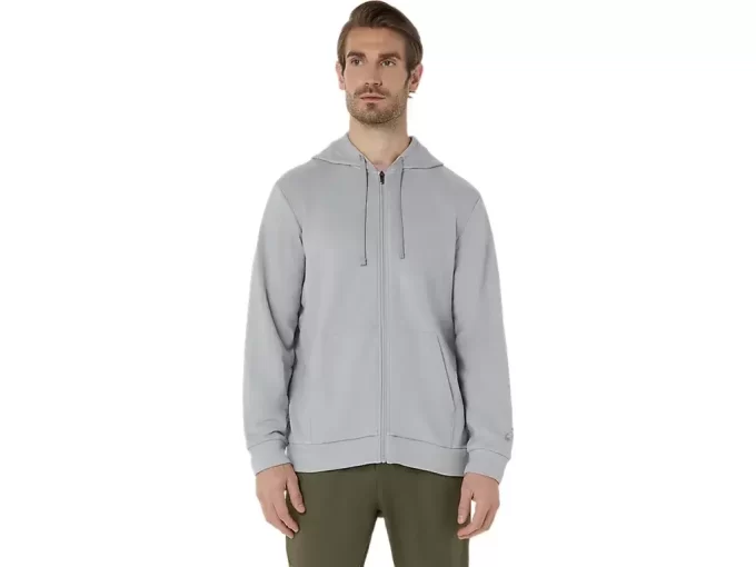 SWEAT-KAPUZENPULLOVER MIT DURCHGEHENDEM REISSVERSCHLUSS