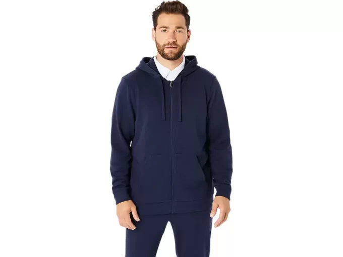 SWEAT-KAPUZENPULLOVER MIT DURCHGEHENDEM REISSVERSCHLUSS