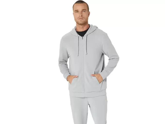 SWEAT-KAPUZENPULLOVER MIT DURCHGEHENDEM REISSVERSCHLUSS
