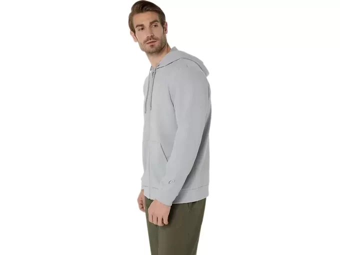SWEAT-KAPUZENPULLOVER MIT DURCHGEHENDEM REISSVERSCHLUSS