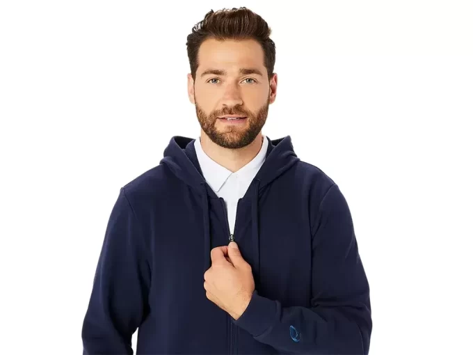 SWEAT-KAPUZENPULLOVER MIT DURCHGEHENDEM REISSVERSCHLUSS