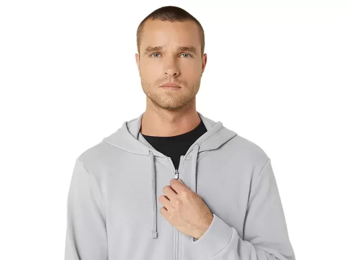 SWEAT-KAPUZENPULLOVER MIT DURCHGEHENDEM REISSVERSCHLUSS