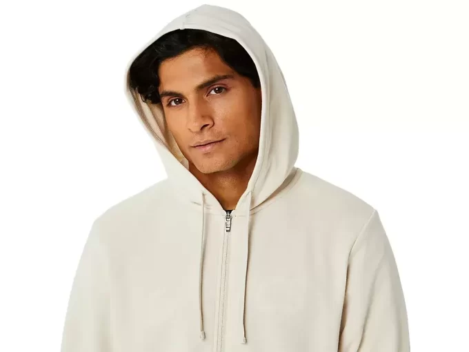 SWEAT-KAPUZENPULLOVER MIT DURCHGEHENDEM REISSVERSCHLUSS