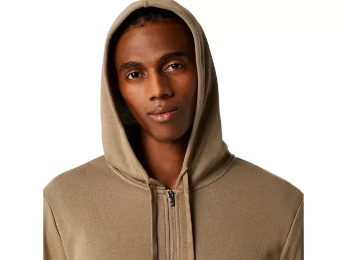SWEAT-KAPUZENPULLOVER MIT DURCHGEHENDEM REISSVERSCHLUSS