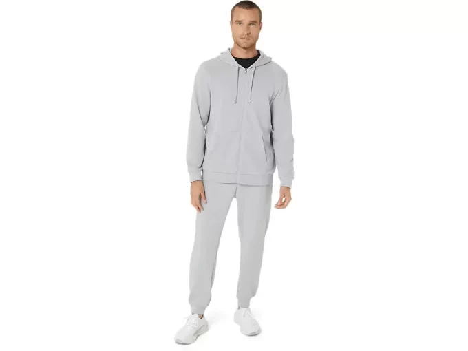 SWEAT-KAPUZENPULLOVER MIT DURCHGEHENDEM REISSVERSCHLUSS