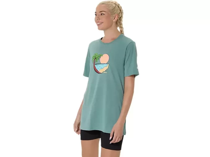 UNISEX ASICS PALM IN THE SUN KURZARM-T-SHIRT